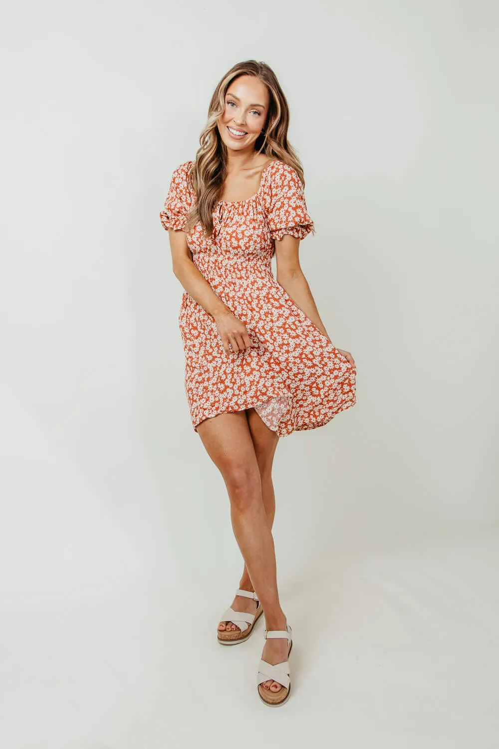 Thread & Supply Caroline Dress for Women in Orange | D1231RCRWK-ORG sold by Glik’s product image thumbnail 2