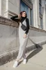 Illa Illa Ribbed Knit Onesie Jumpsuit for Women in Grey | P1738-SMOKE sold by Glik’s