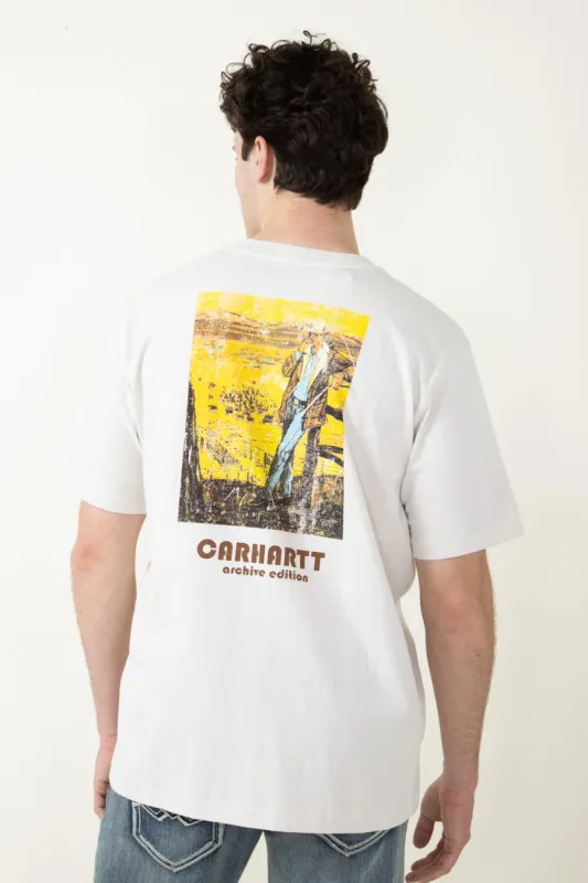 Carhartt Relaxed Fit Heavyweight Pocket Farm T-Shirt for Men in Malt | 106146-W03-MALT sold by Glik’s