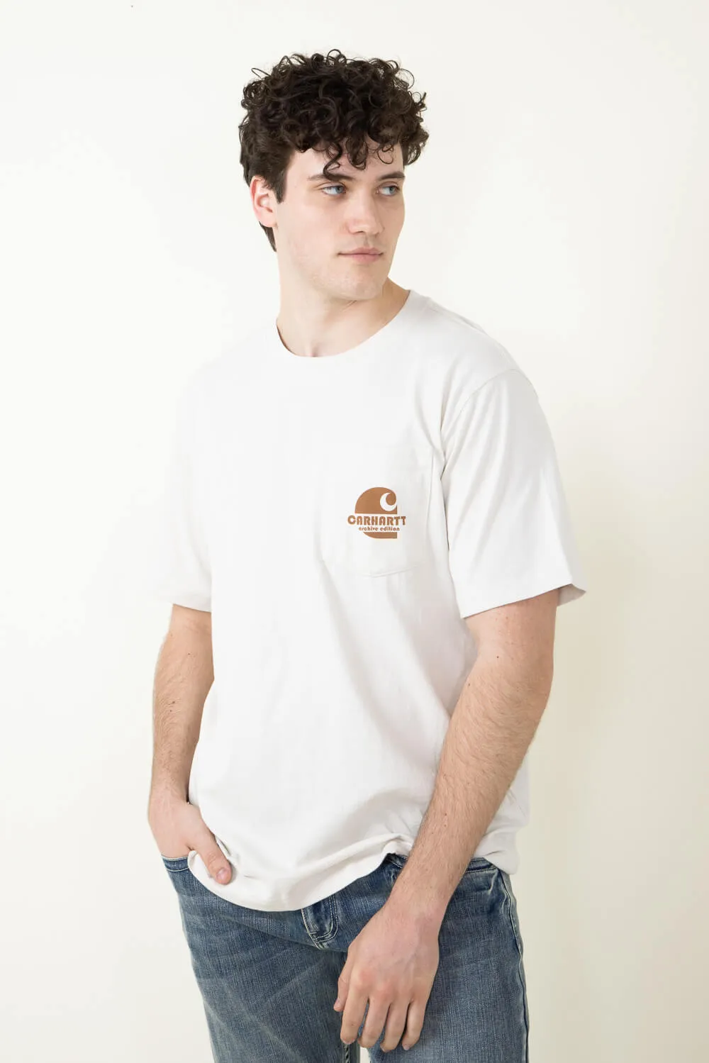 Carhartt Relaxed Fit Heavyweight Pocket Farm T-Shirt for Men in Malt | 106146-W03-MALT sold by Glik’s product image thumbnail 5