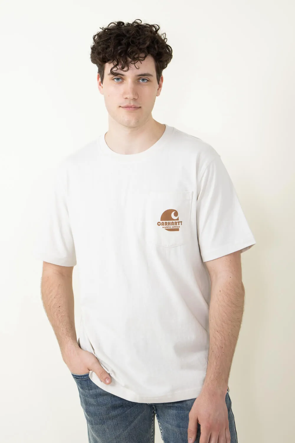 Carhartt Relaxed Fit Heavyweight Pocket Farm T-Shirt for Men in Malt | 106146-W03-MALT sold by Glik’s product image thumbnail 2