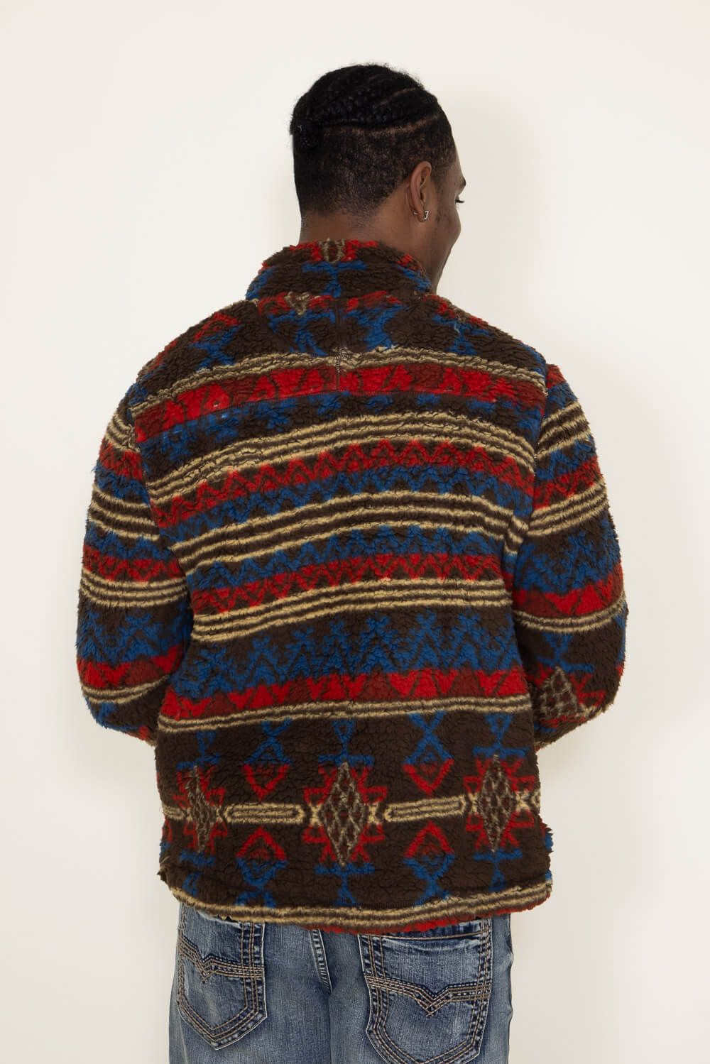 Sherpa Quarter Zip for Men in Brown Multi | VIJ122521-BROWNMULTI sold by Glik’s product image thumbnail 2