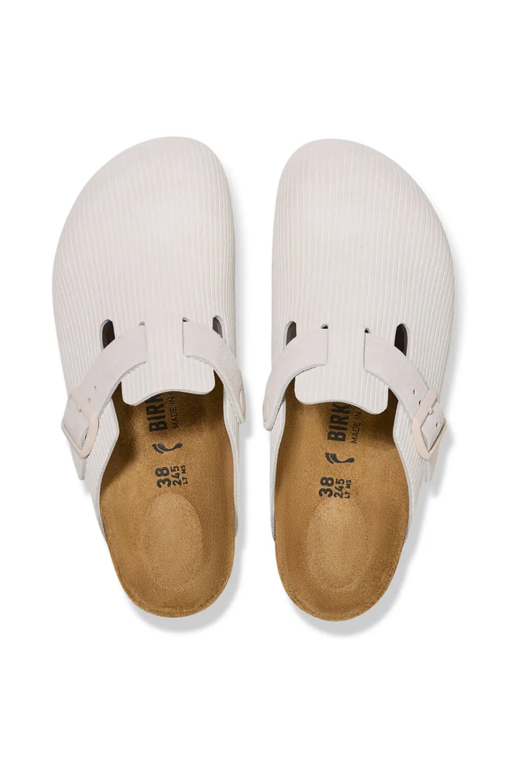 Birkenstock Boston Corduroy Suede Clogs for Women in Antique White | 1025270 sold by Glik’s product image thumbnail 2