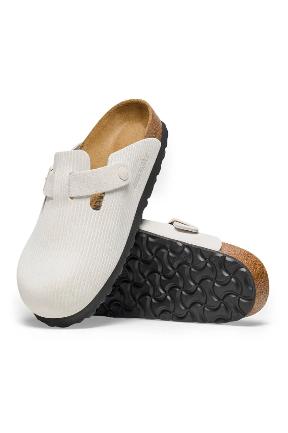 Birkenstock Boston Corduroy Suede Clogs for Women in Antique White | 1025270 sold by Glik’s product image thumbnail 5