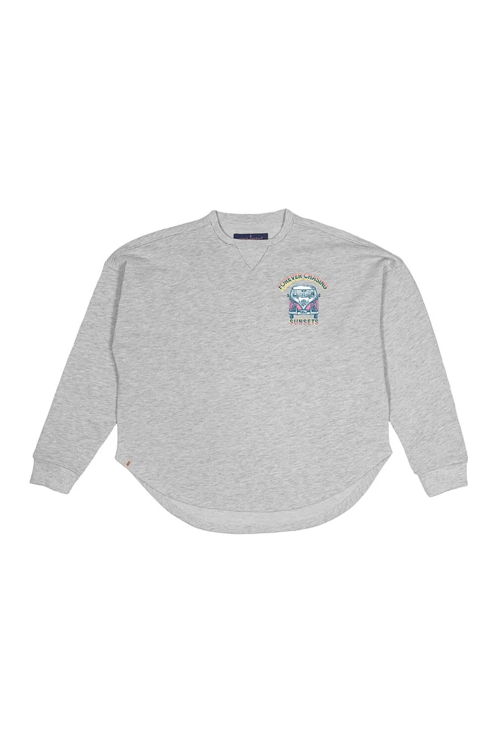 Simply Southern Plus Size Forever Chasing Sunsets Boxy Crewneck Pullover for Women in Grey | EXT-BOXY-PULL-FOREVER-STONE sold by Glik’s product image thumbnail 2