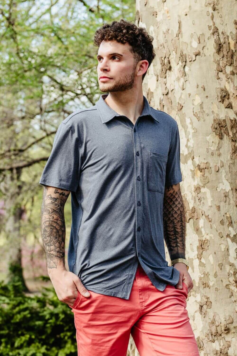 WearFirst All Day Performance Shirt for Men in Naval | K017B-NAVAL sold by Glik’s