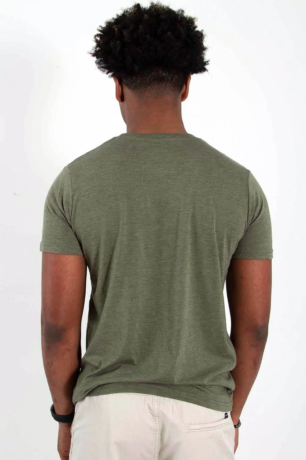 Basic Crewneck Tee for Men in Military Green | 3750-MILITARY sold by Glik’s product image thumbnail 3
