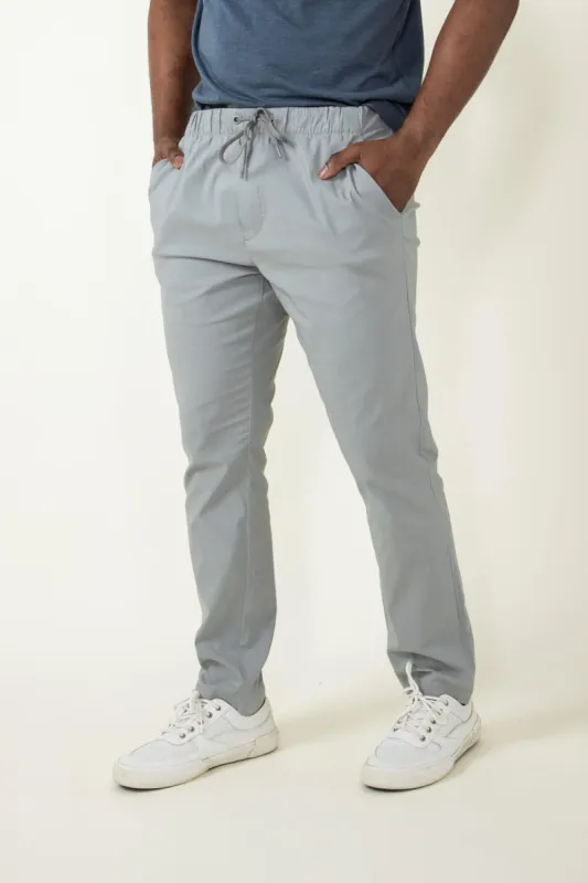 Copper & Oak Elastic File Tech Jogger Pants for Men in Light Grey | K4S4164-GRIFFINLTGREY sold by Glik’s