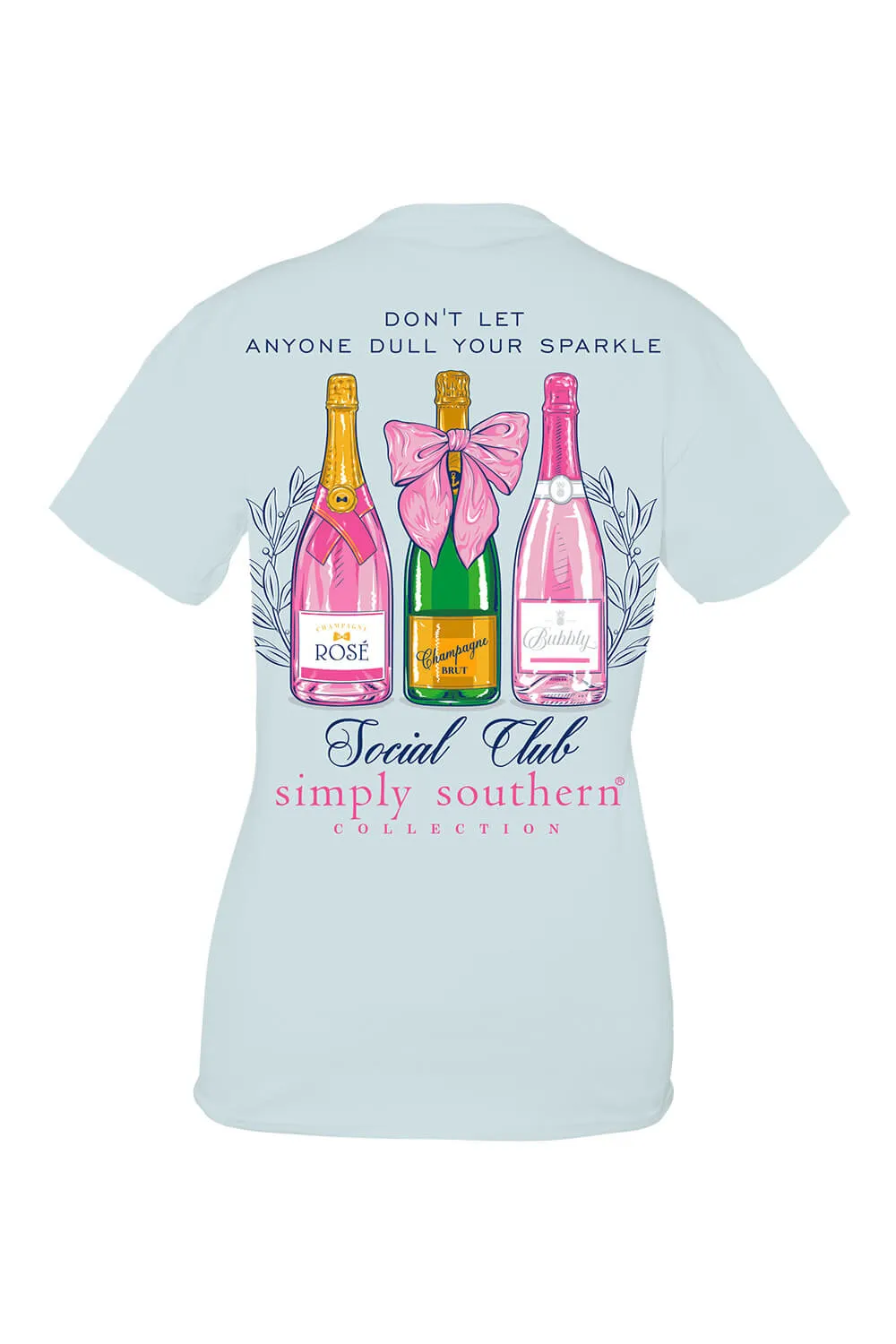 Simply Southern Plus Size Champagne Sparkle T-Shirt for Women in Blue | EXT-SS-SPARKLE-SPOUT sold by Glik’s
