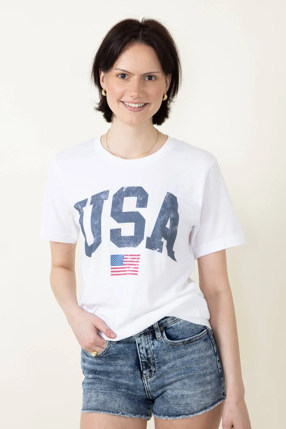 USA Graphic T-Shirt for Women in White | 10807X-TS-WHITE sold by Glik’s product image thumbnail 2