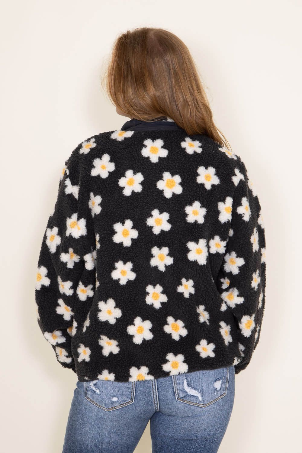 *Daisy*様 Simply Southern Fuzzy Retro Daisy Jacket with Pockets for Women in