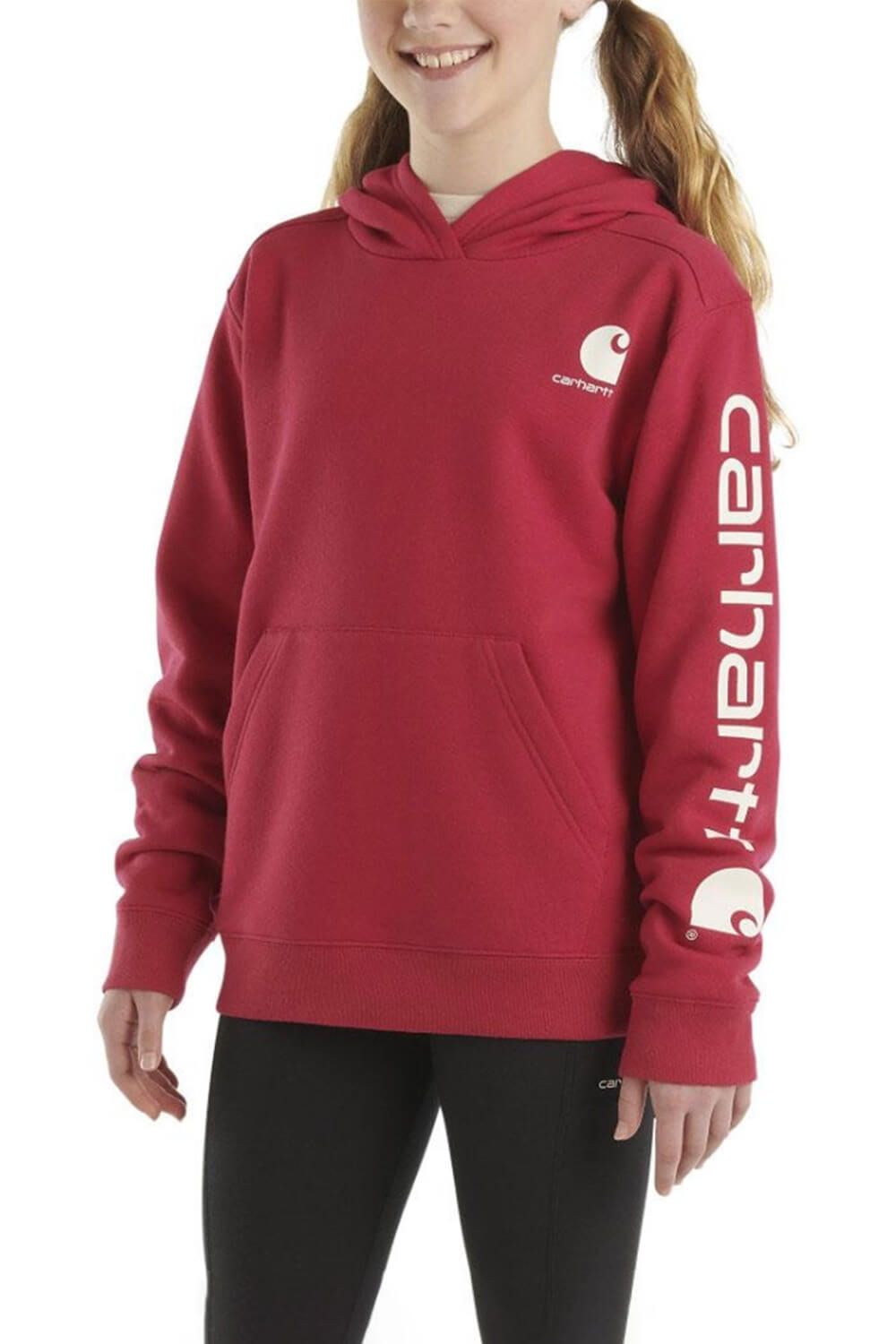Carhartt Youth Graphic Sweatshirt for Girls in Magenta | CA7004-F52-MAGENTA sold by Glik’s product image thumbnail 3
