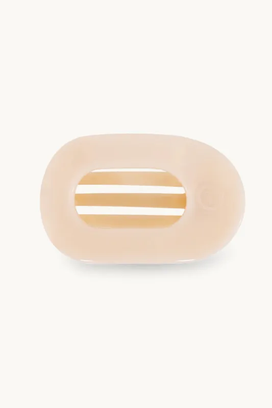 Teleties Large Flat Round Clip in Beige | TT-FCL01-003 sold by Glik’s
