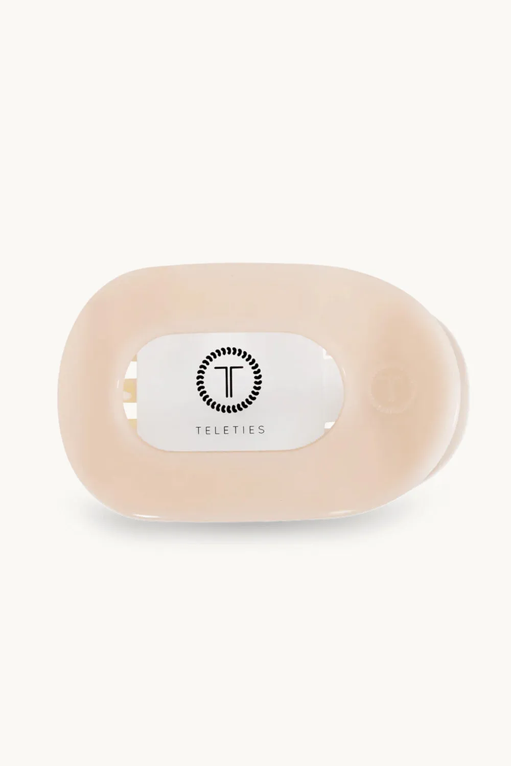 Teleties Large Flat Round Clip in Beige | TT-FCL01-003 sold by Glik’s product image thumbnail 2