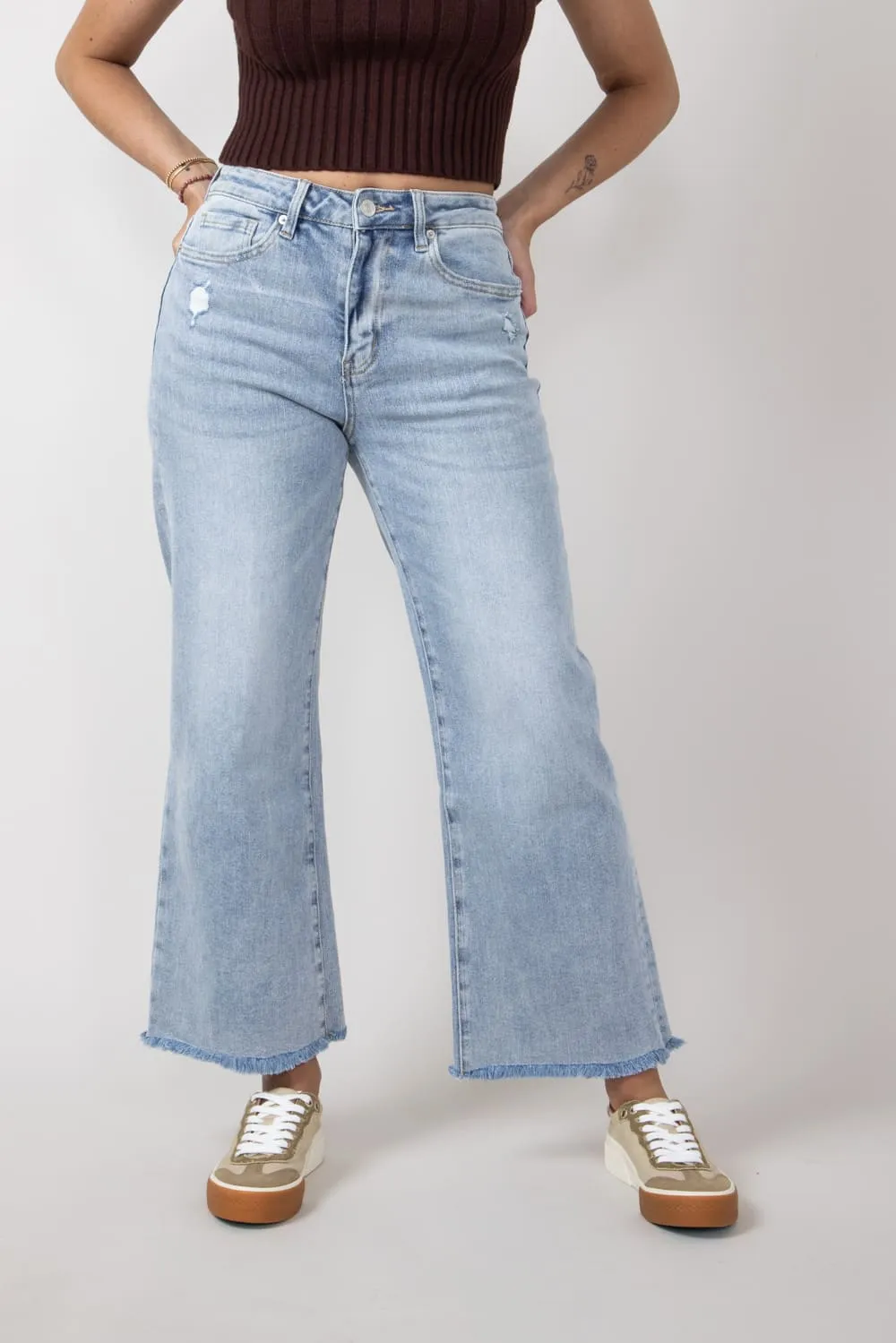 Mica High Rise Wash Clean Wide Leg Jeans for Women | MDP-W3034LT sold by Glik’s product image thumbnail 5