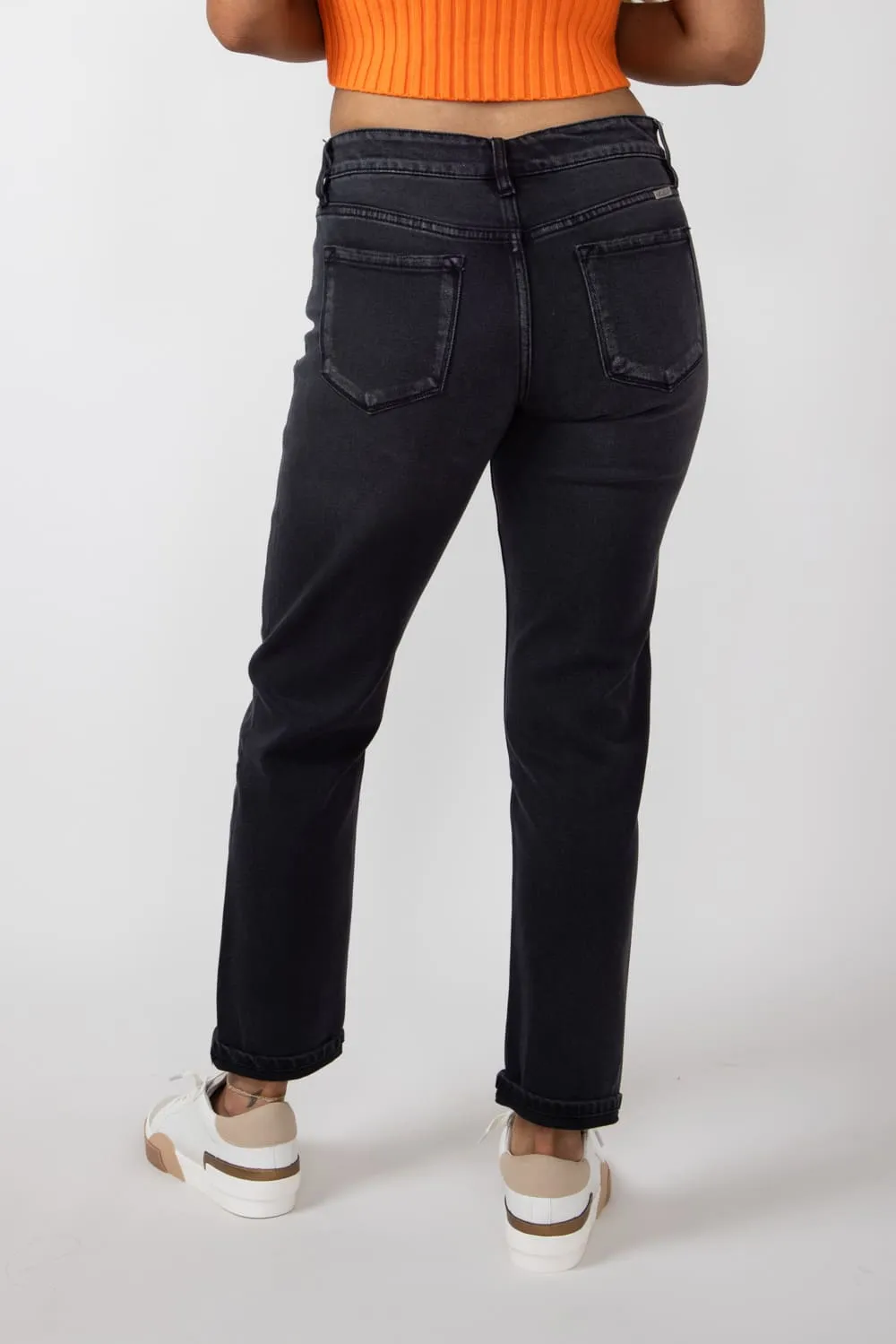KanCan High Rise Slim Boyfriend Jeans for Women in Grey | KC7198DG sold by Glik’s product image thumbnail 3
