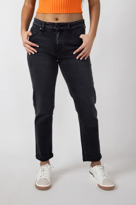 KanCan High Rise Slim Boyfriend Jeans for Women in Grey | KC7198DG sold by Glik’s
