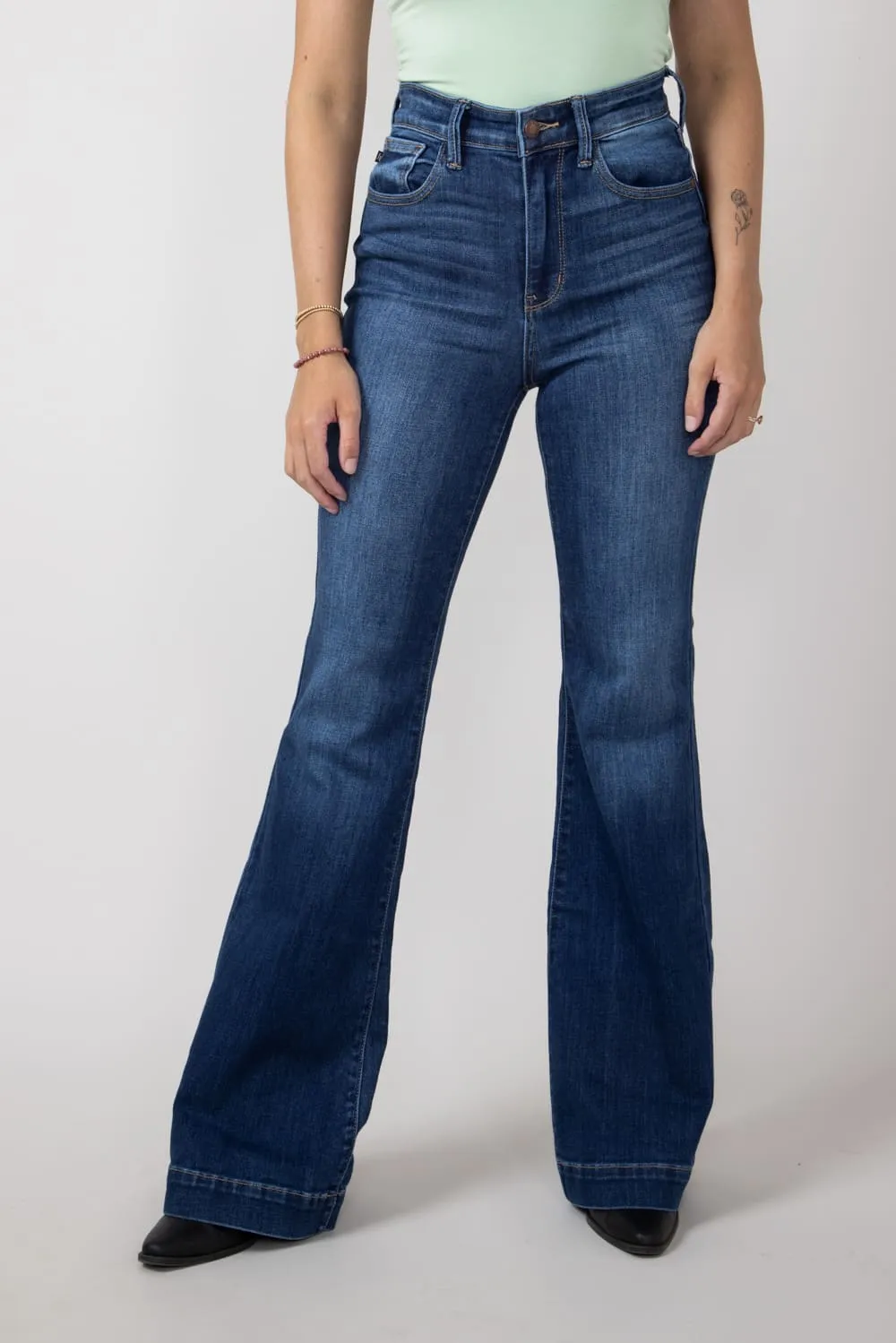 Judy Blue High Rise Wide Hem Flare Jeans for Women | 82443REG sold by Glik’s product image thumbnail 3