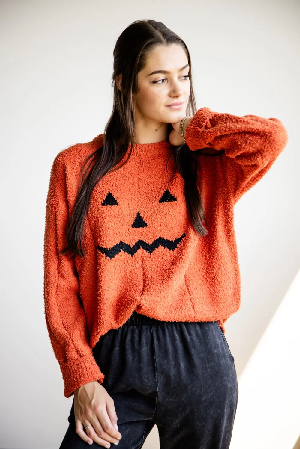 Pumpkin Sweater for Women in Orange | ATW15168-PUMPKINSPICE sold by Glik’s