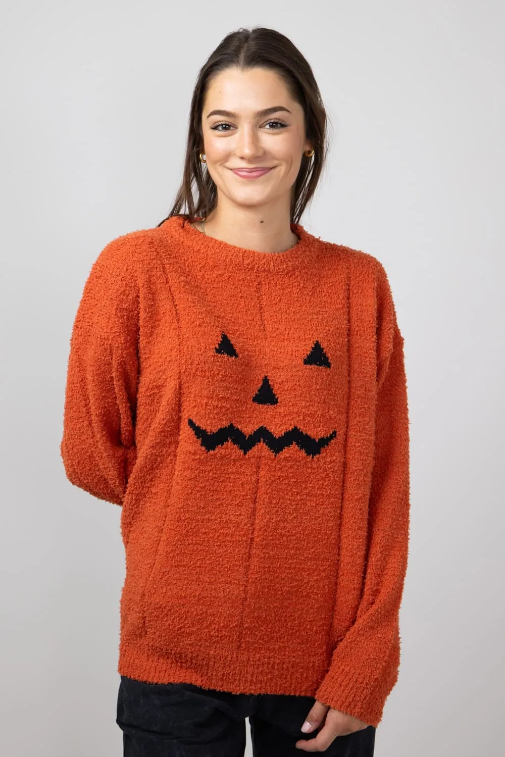 Pumpkin Sweater for Women in Orange | ATW15168-PUMPKINSPICE sold by Glik’s product image thumbnail 3