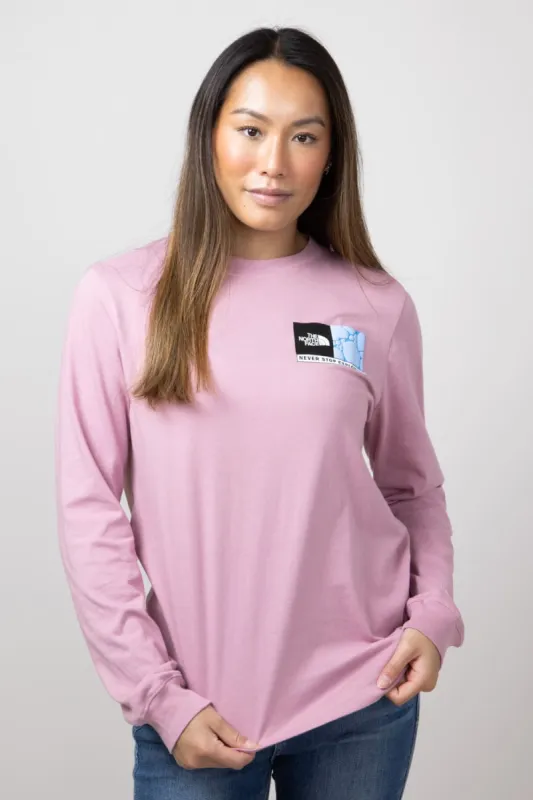 The North Face Suspended Long Sleeve T-Shirt for Women in Mauve | NF0A8B08-1MI sold by Glik’s