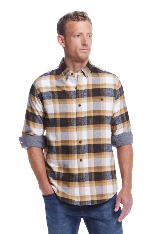 Weatherproof Vintage Brushed Flannel Shirt for Men in Antelope | F2485572GK-ANTELOPE sold by Glik’s