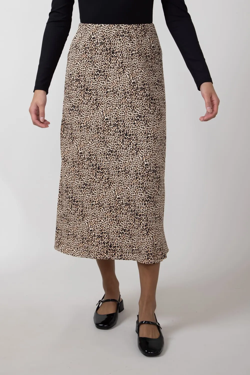Leopard Print Midi Skirt for Women in Brown | 71063-BROWNLEOPARD sold by Glik’s
