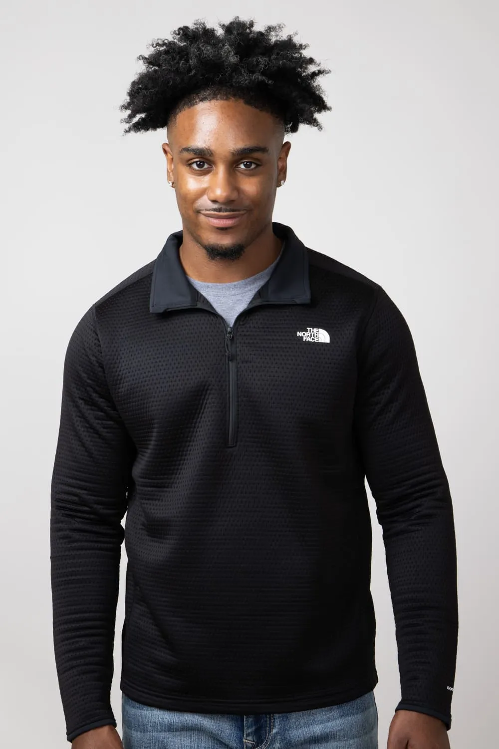 The North Face DotKnit Thermal 1/4 Zip for Men in Black | NF0A88U6-JK3-BLK sold by Glik’s