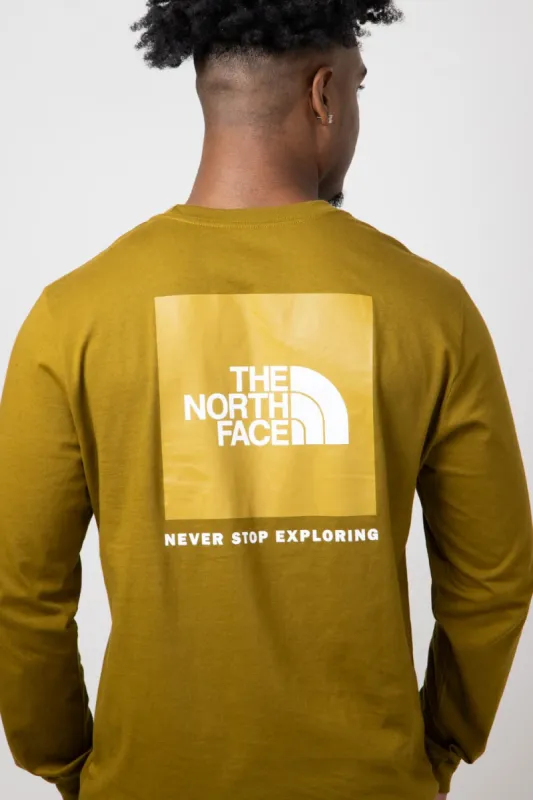 The North Face Box NSE Long Sleeve T-Shirt for Men in Moss Green | NF0A811N-1OB-GRN sold by Glik’s