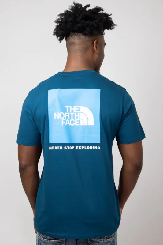 The North Face Box NSE T-Shirt for Men in Midnight Petrol | NF0A812H-1NO-NVY sold by Glik’s