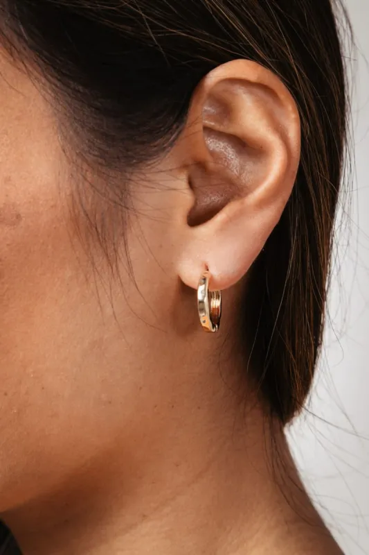 Textured Hoop Earrings for Women | JEE078GD sold by Glik’s