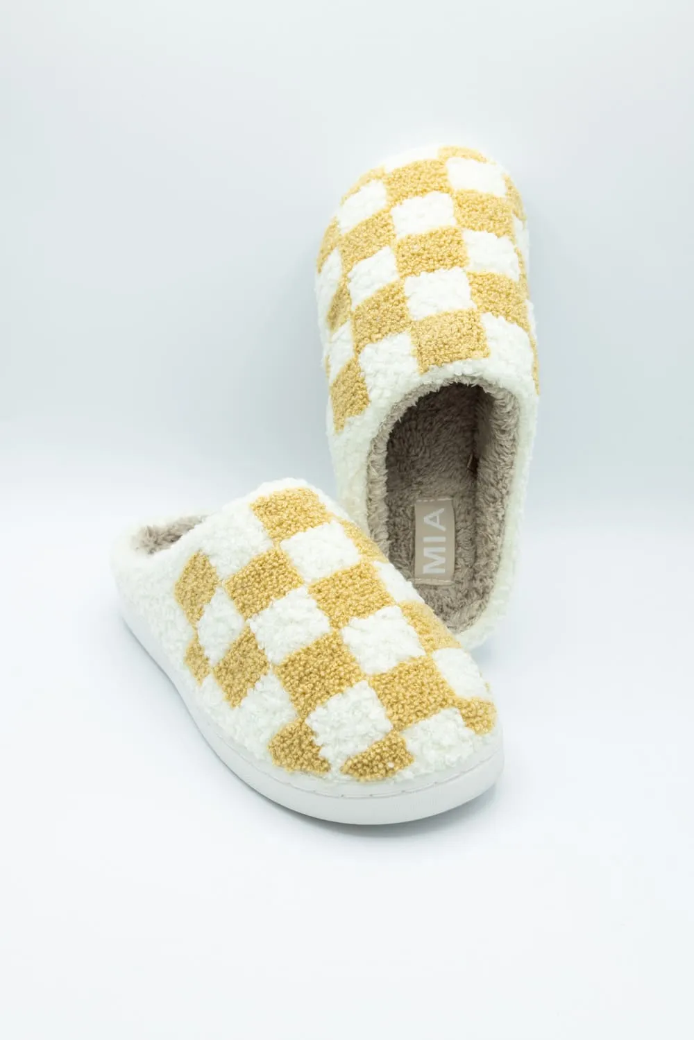 MIA Checker Slippers for Women in Oatmeal | GS1412401-OCC sold by Glik’s