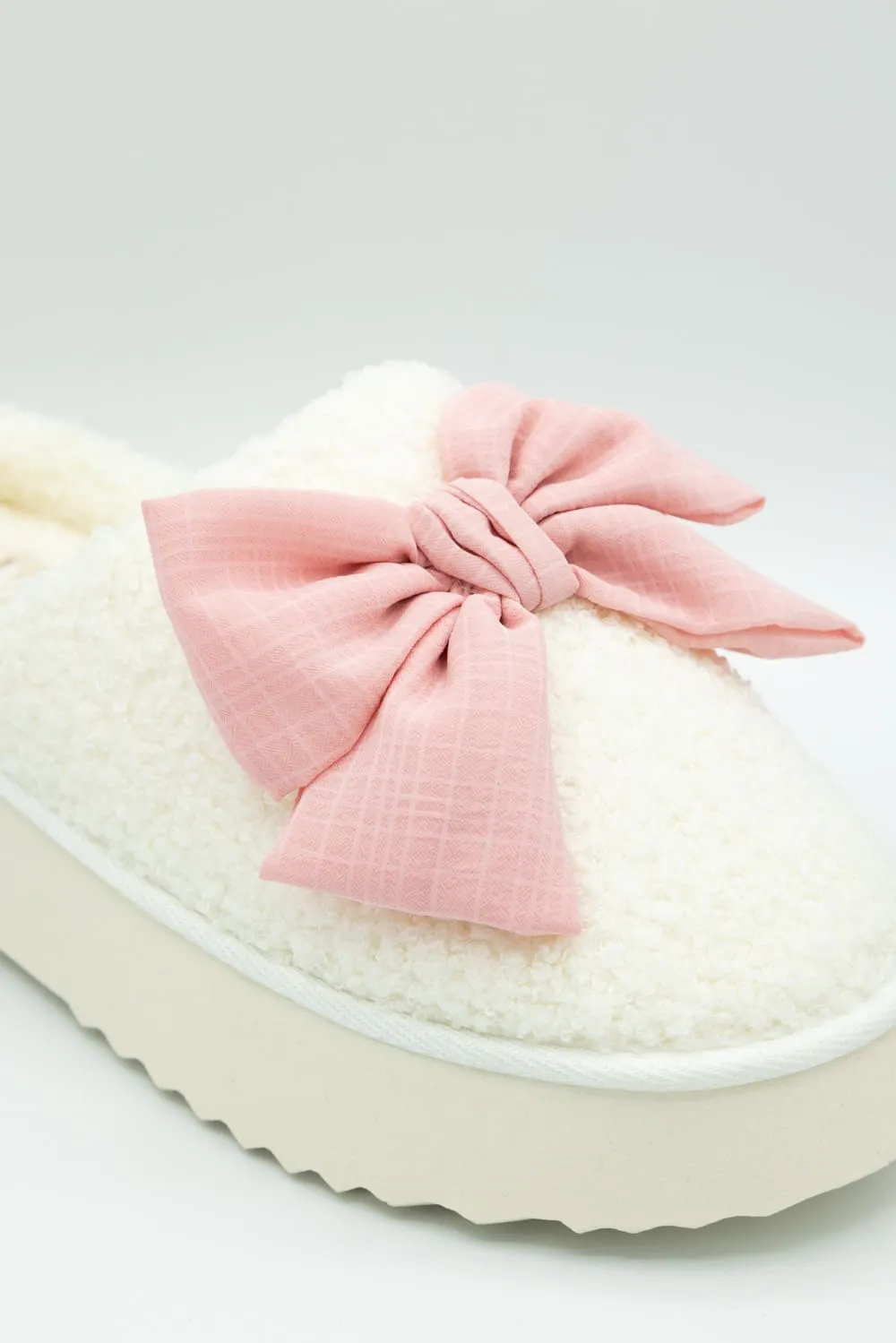 MIA Platform Bow Slippers for Women in Blush | GS1501607-BLUSH sold by Glik’s product image thumbnail 3