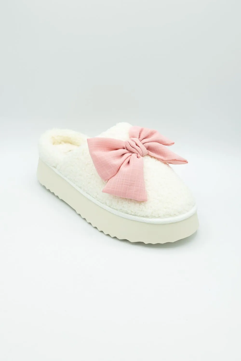MIA Platform Bow Slippers for Women in Blush | GS1501607-BLUSH sold by Glik’s product image thumbnail 2