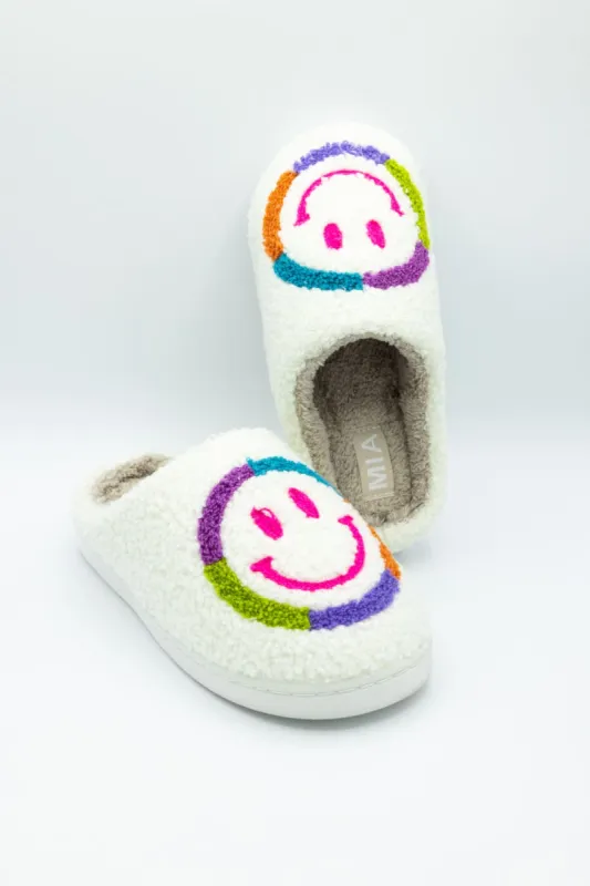 MIA Smiley Face Slippers for Women in Rainbow | GS1412401-COLORFUL sold by Glik’s