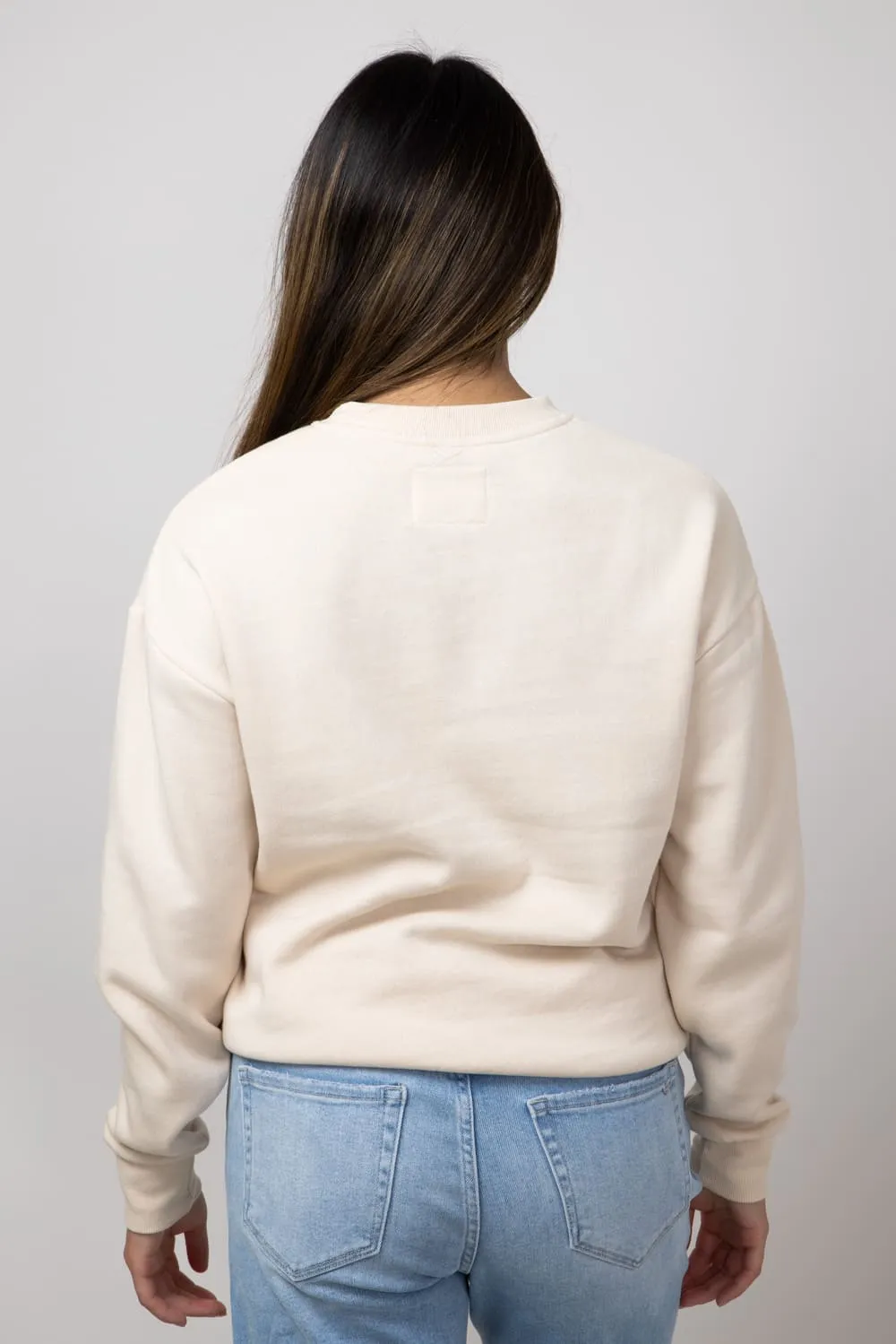 1897 Active Thankful Graphic Fleece Sweatshirt for Women in Cream | GT052-THANKFUL-CREAM sold by Glik’s product image thumbnail 2