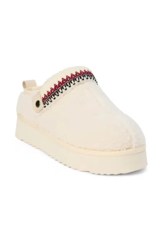 Beach By Matisse Storm Sherpa Slippers for Women in Natural | STORM-IVORY sold by Glik’s