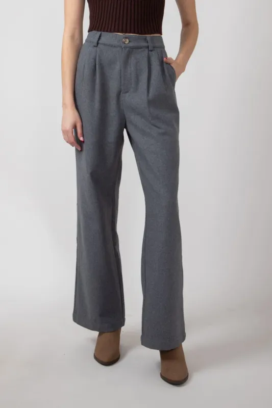 Wishlist Pleated Trouser Pants for Women in Charcoal | WL24-9194-CHARCOAL sold by Glik’s