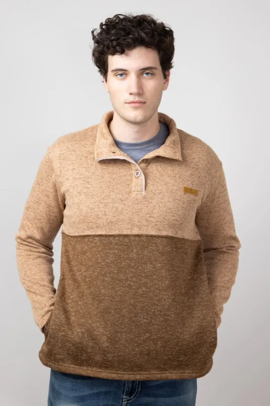 Simply Southern Quarter Snap Pullover for Men in Sand | PP-0224-MN-PULL-QTRSNP-SAND sold by Glik’s