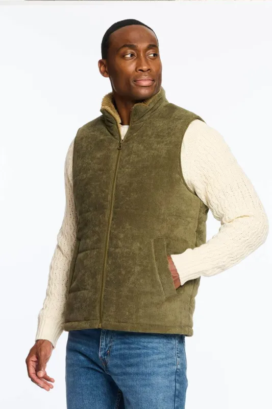 Weatherproof Vintage Corded Puffer Vest for Men in Olive | F2470584GK-OLIVE sold by Glik’s
