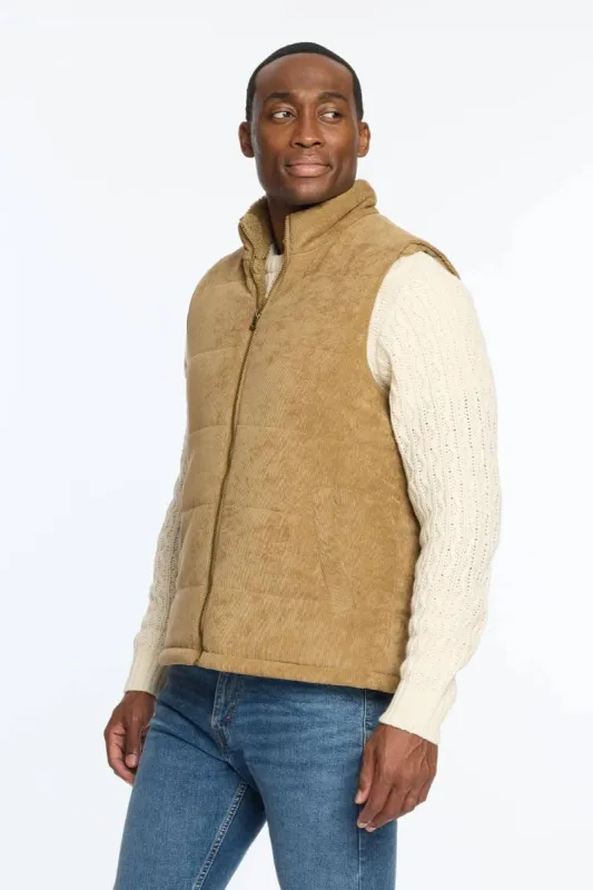 Weatherproof Vintage Corded Puffer Vest for Men in Kangaroo | F2470584GK-KANGAROO sold by Glik’s
