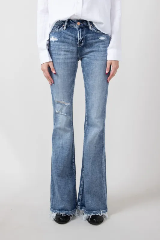 Mica Mid Rise Super Flare Jeans for Women | MDP-F3124M sold by Glik’s