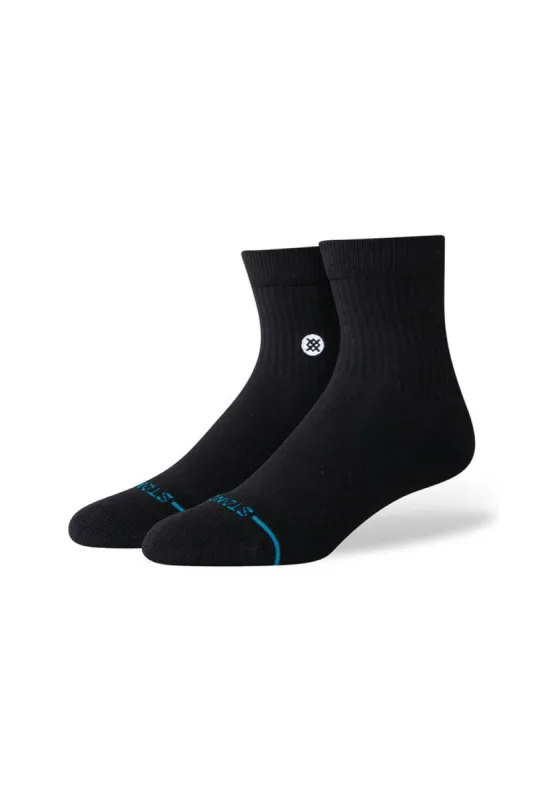 Stance Icon Quarter Socks for Men in Black | A356A21IQT-BLK sold by Glik’s