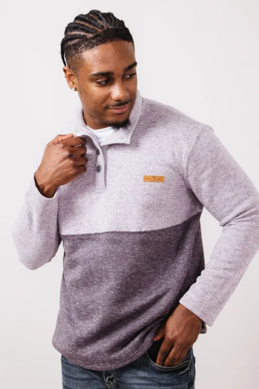 Simply Southern Quarter Snap Pullover for Men in Smoke | PP-0224-MN-PULL-QTRSNP-SMOKE sold by Glik’s