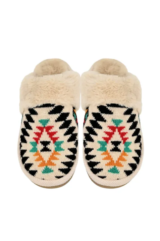 C.C. Aztec Pattern Slippers for Women in Beige | SPE3001-BEIGE sold by Glik’s