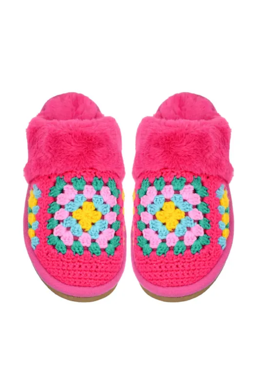 C.C. Crochet Slippers for Women in Fuchsia | SPE3793-FUCHSIA sold by Glik’s