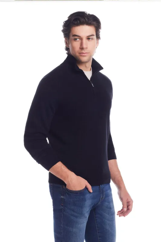 Weatherproof Vintage Soft Touch Quarter Zip Sweater for Men in Black | F2440183GK-BLACK sold by Glik’s