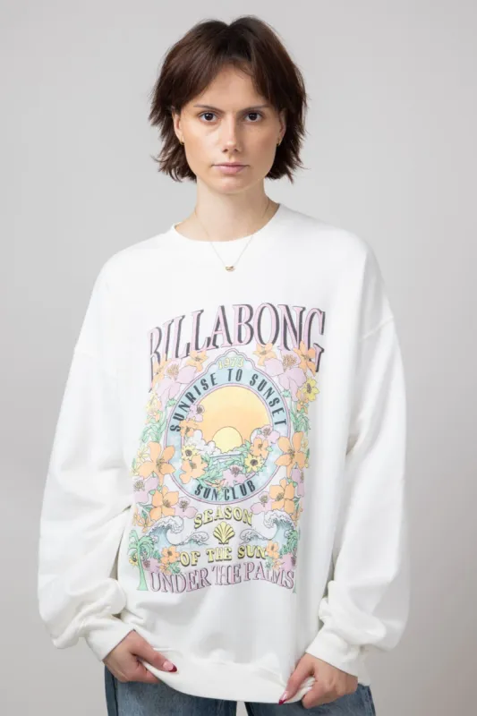 Billabong Ride In Oversized Sweatshirt for Women in White | ABJFT00281-WBB0 sold by Glik’s