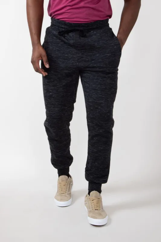 Sherpa Lined Joggers for Men in Black | MTP03967F4-BLACK sold by Glik’s