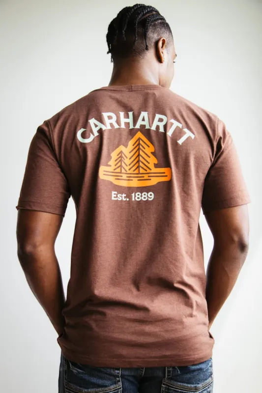 Carhartt Relaxed Fit Lightweight Pocket Tree T-Shirt for Men in Brown | 106535-B86-MOCHA sold by Glik’s